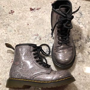 Girls Silver Dr. Martens